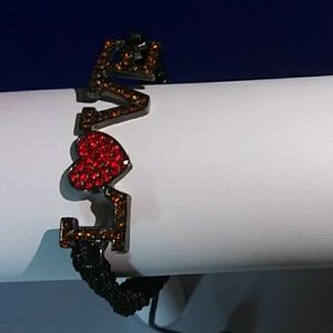 LOVE Pave Crystals for the Heart NWOT